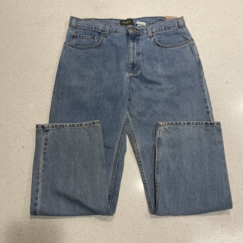 NWT Vintage Eddie Bauer Mensโ 38" x 32" Relaxed Fit Straight Leg Classic Jeans